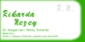 rikarda mezey business card